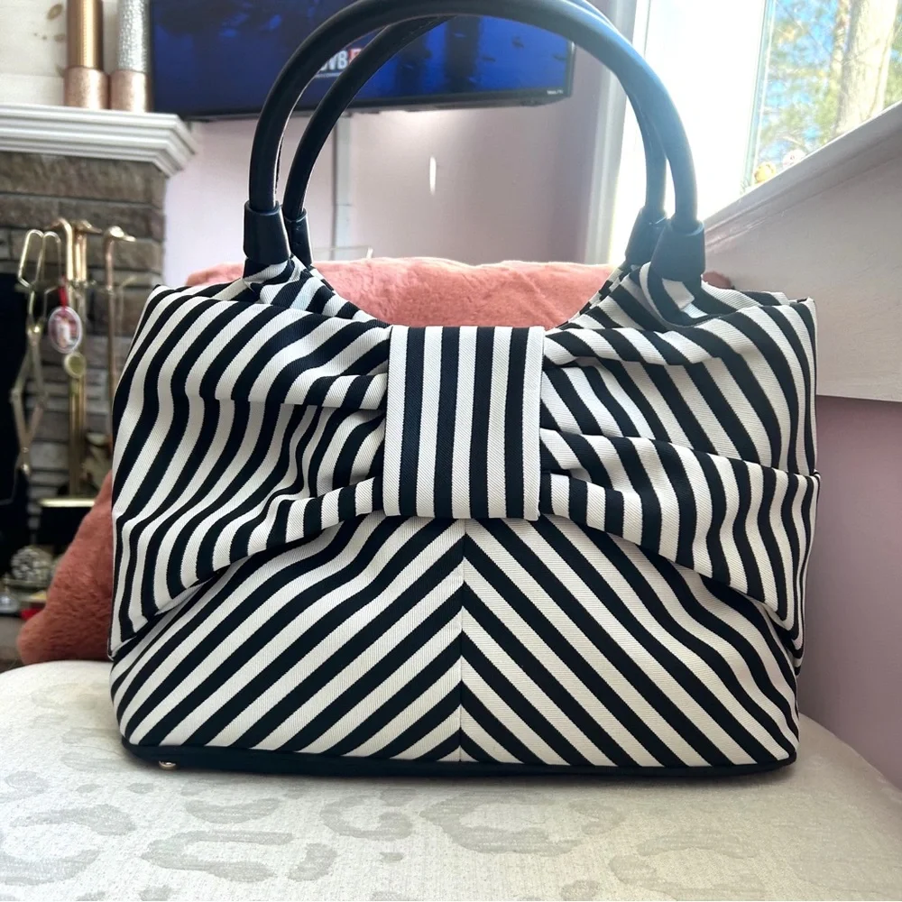 Kate Spade Sutton Black and White Satchel Bag